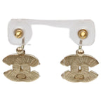 Chanel Gold Red Comic Mark Hoop Earrings — view 3