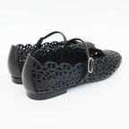 Hermes Ballet Shoes Meri Chaine D'ancre Black Calf 38.5 — view 8