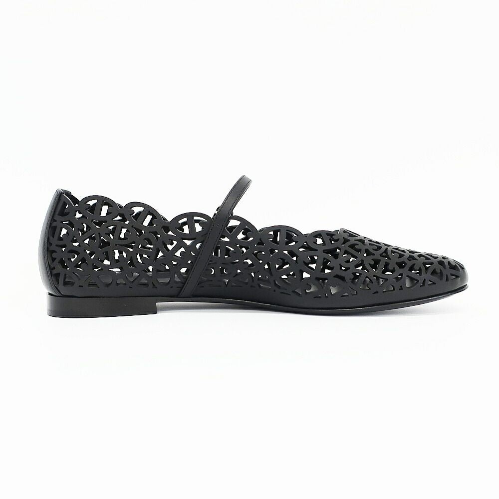 Hermes Ballet Shoes Meri Chaine D'ancre Black Calf 38.5 — view 2