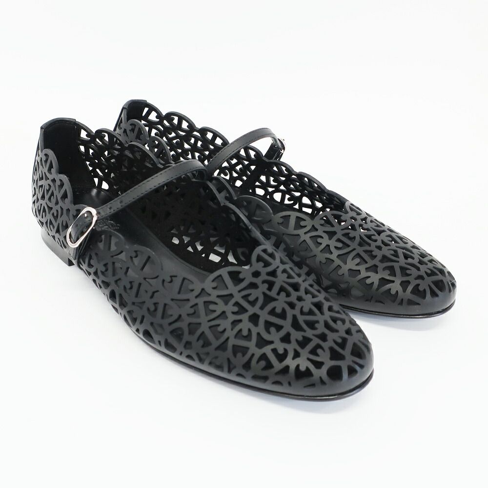 Hermes Ballet Shoes Meri Chaine D'ancre Black Calf 38.5 — view 9