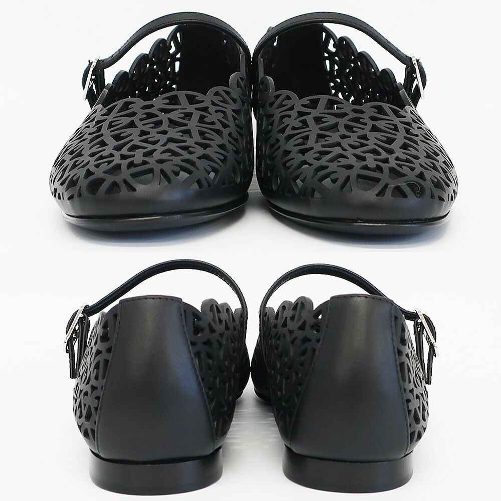 Hermes Ballet Shoes Meri Chaine D'ancre Black Calf 38.5 — view 4