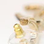Chanel Gold Big Comic Mark Hoop Earrings — view 5