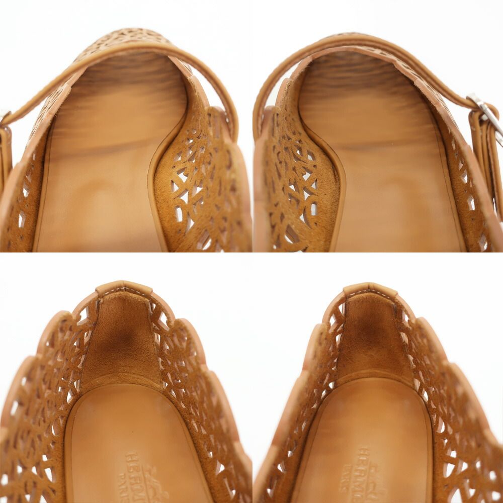 Hermes Ballet Shoes Meri Chaine D'ancre Natural Calf — view 6