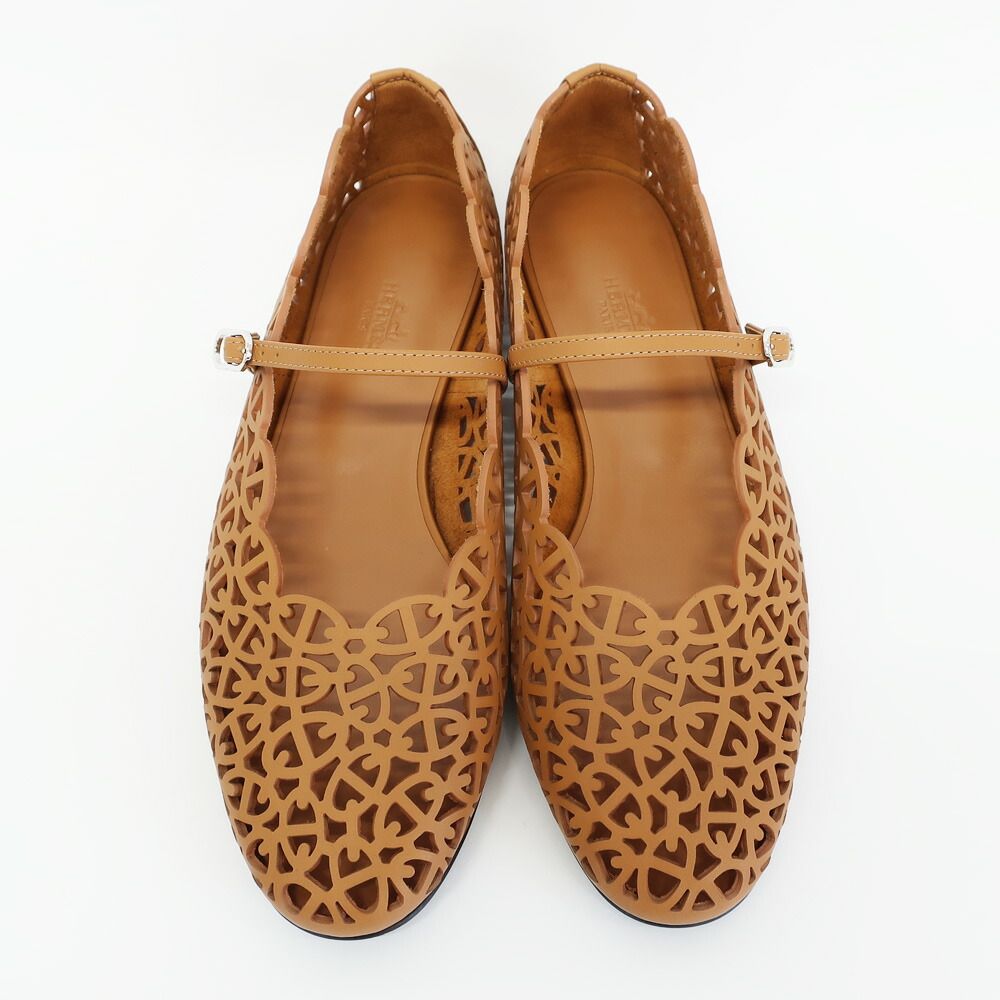 Hermes Ballet Shoes Meri Chaine D'ancre Natural Calf — view 3