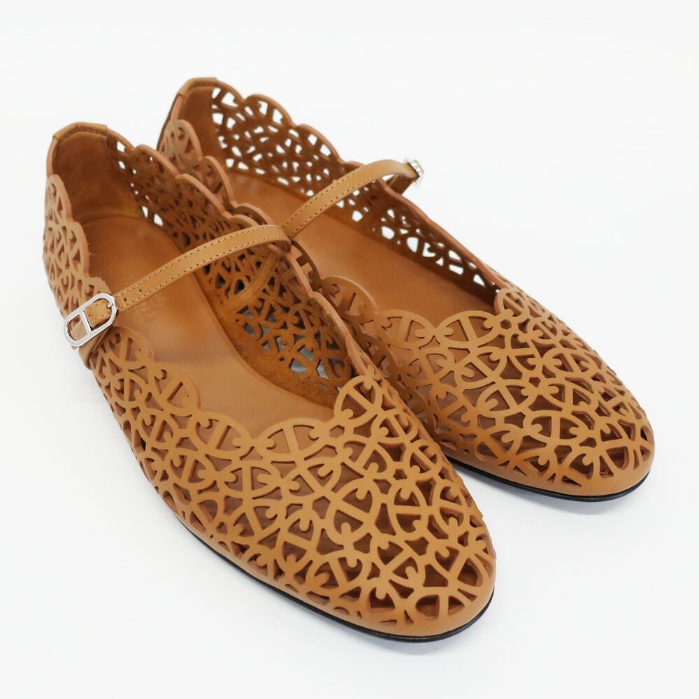 Hermes Ballet Shoes Meri Chaine D'ancre Natural Calf — view 9