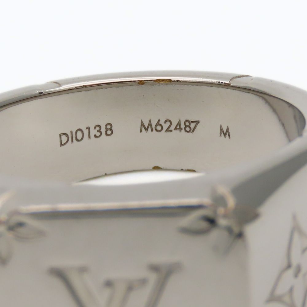 Louis Vuitton Ring Signet Monogram Metal Silver Plated — view 6