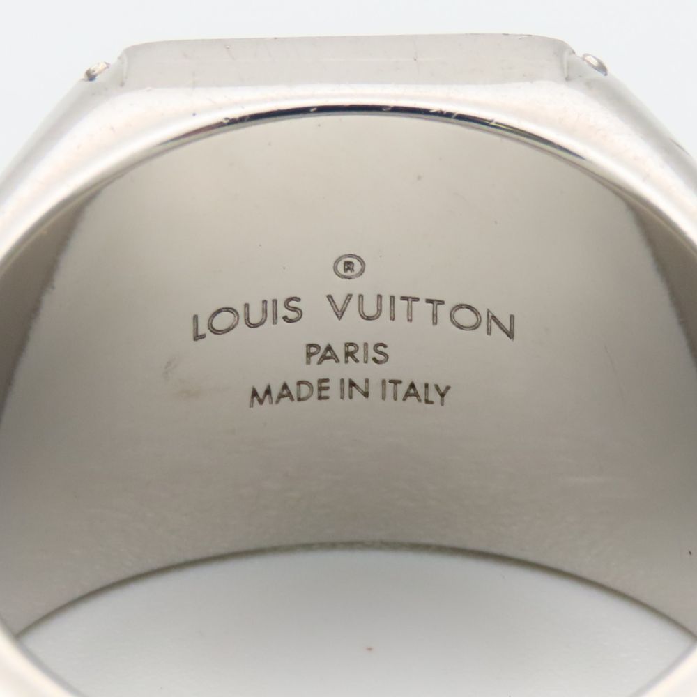 Louis Vuitton Ring Signet Monogram Metal Silver Plated — view 7