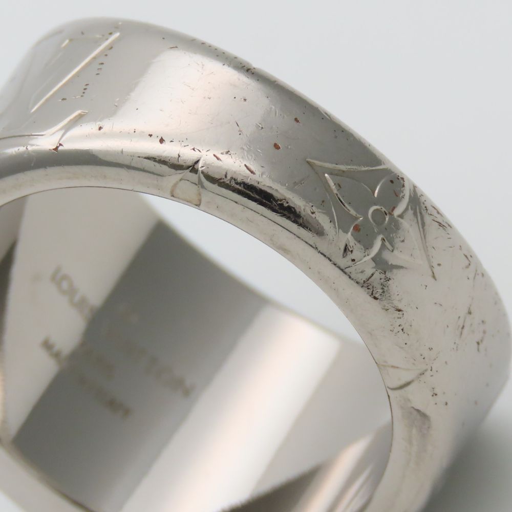 Louis Vuitton Ring Signet Monogram Metal Silver Plated — view 8