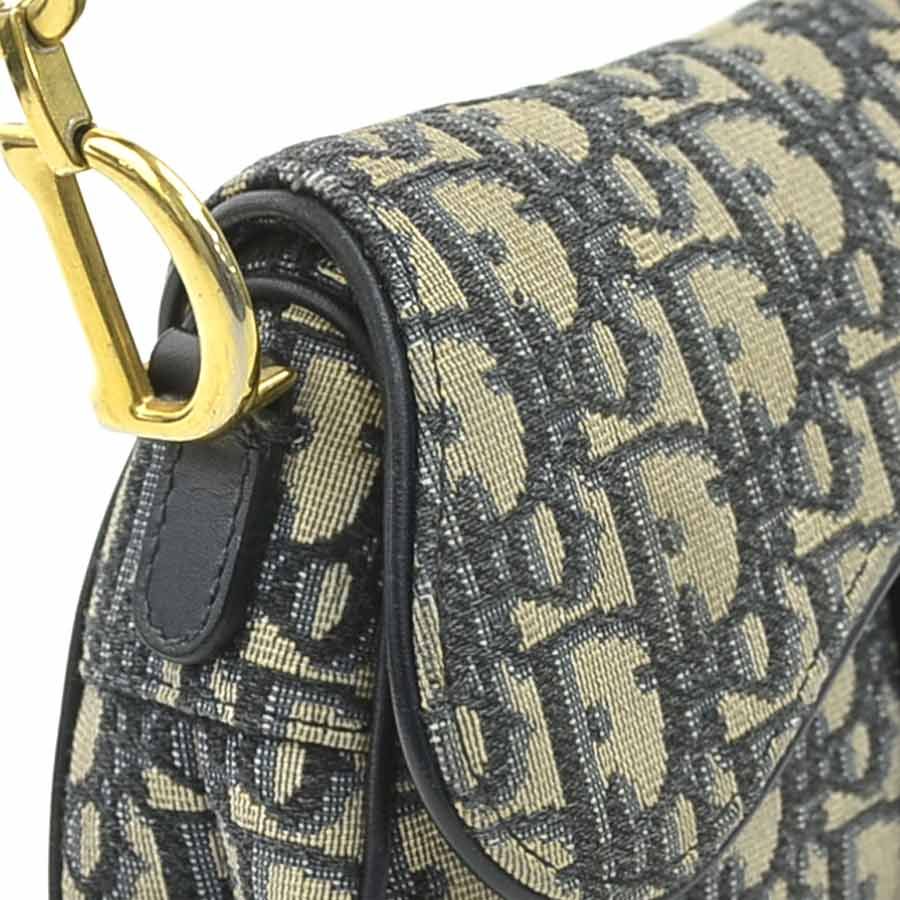 Dior Saddle Bag Leather Canvas — view 6