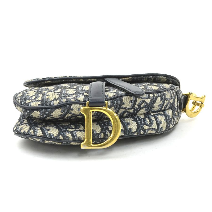 Dior Saddle Bag Leather Canvas — view 4