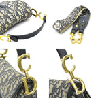 Dior Saddle Bag Leather Canvas — view 8