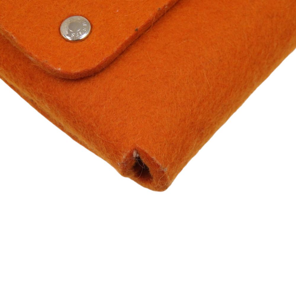 Hermes Playing Card Case Etui Carte GM Felt Orange — view 6
