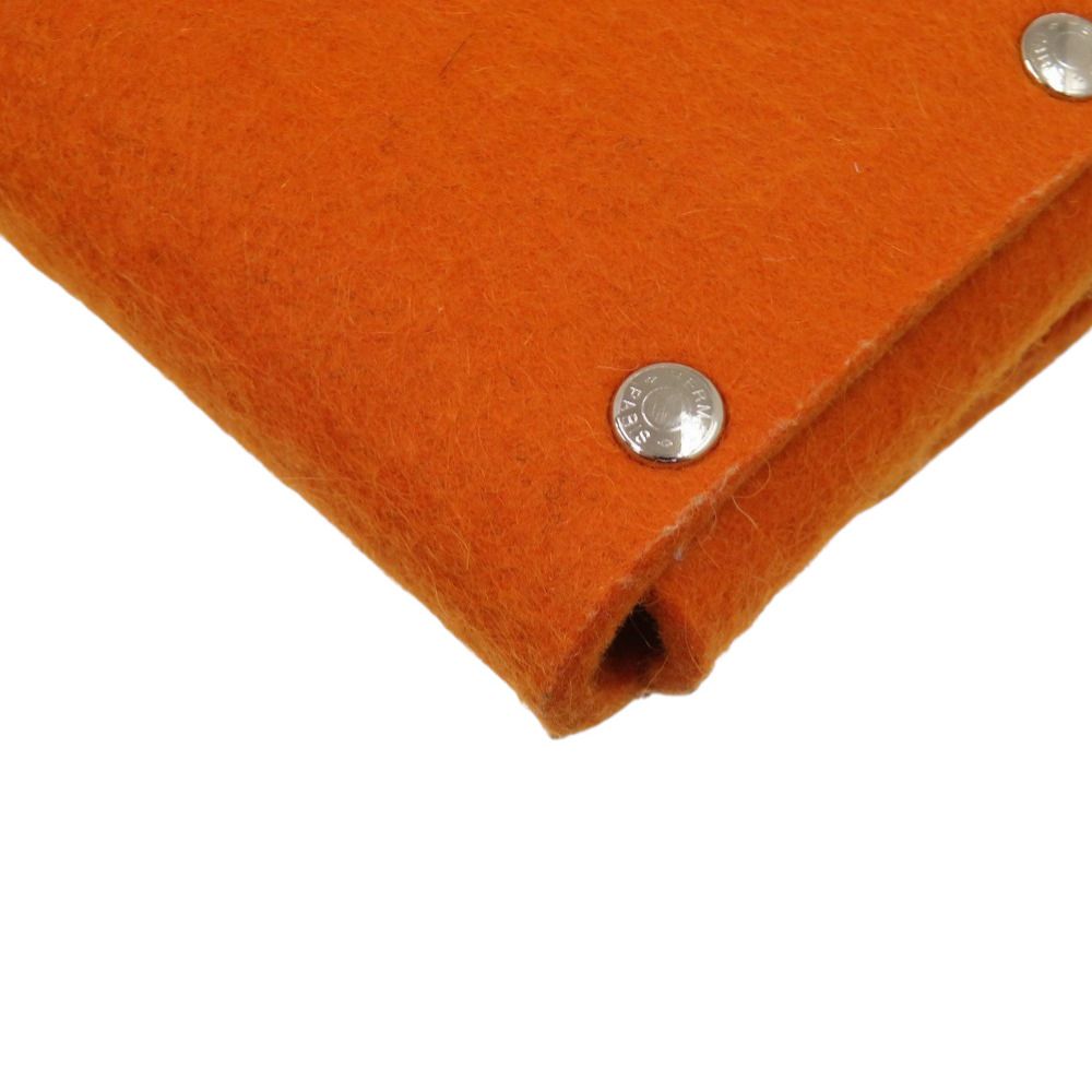 Hermes Playing Card Case Etui Carte GM Felt Orange — view 9