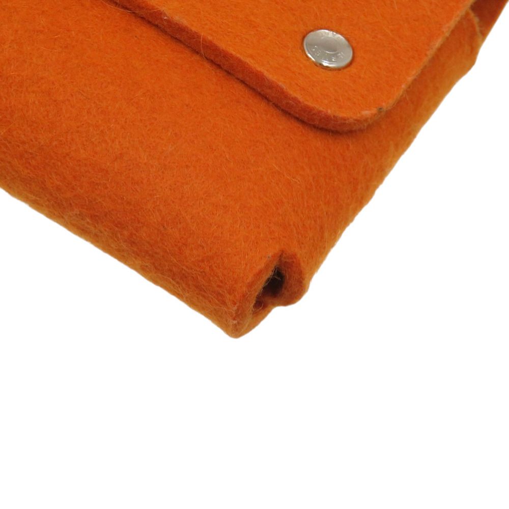 Hermes Playing Card Case Etui Carte GM Felt Orange — view 7
