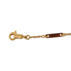 Celine Triomphe Sparkle Metal Rhinestone Gold Necklace — view 9