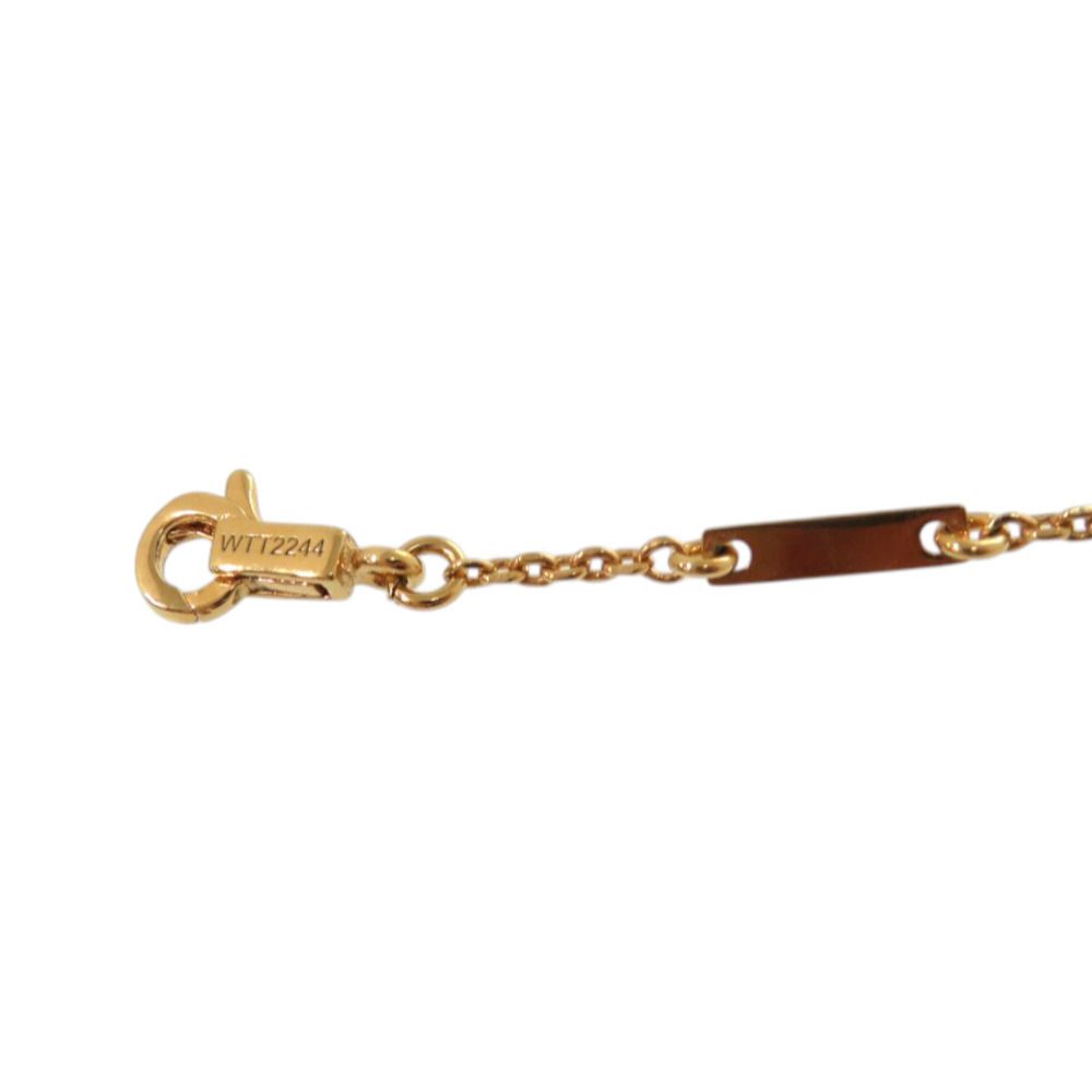 Celine Triomphe Sparkle Metal Rhinestone Gold Necklace — view 9