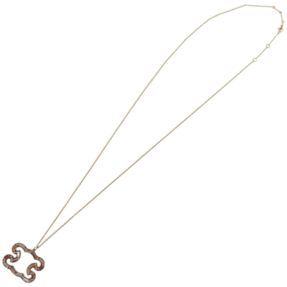 Celine Triomphe Sparkle Metal Rhinestone Gold Necklace — view 5