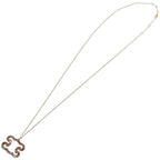 Celine Triomphe Sparkle Metal Rhinestone Gold Necklace — view 5