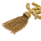 Chanel Lava CC Logo Fringe Brooch Metal Gold — view 4