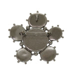 Chanel CC Logo Metal Black Silver Brooch — view 2