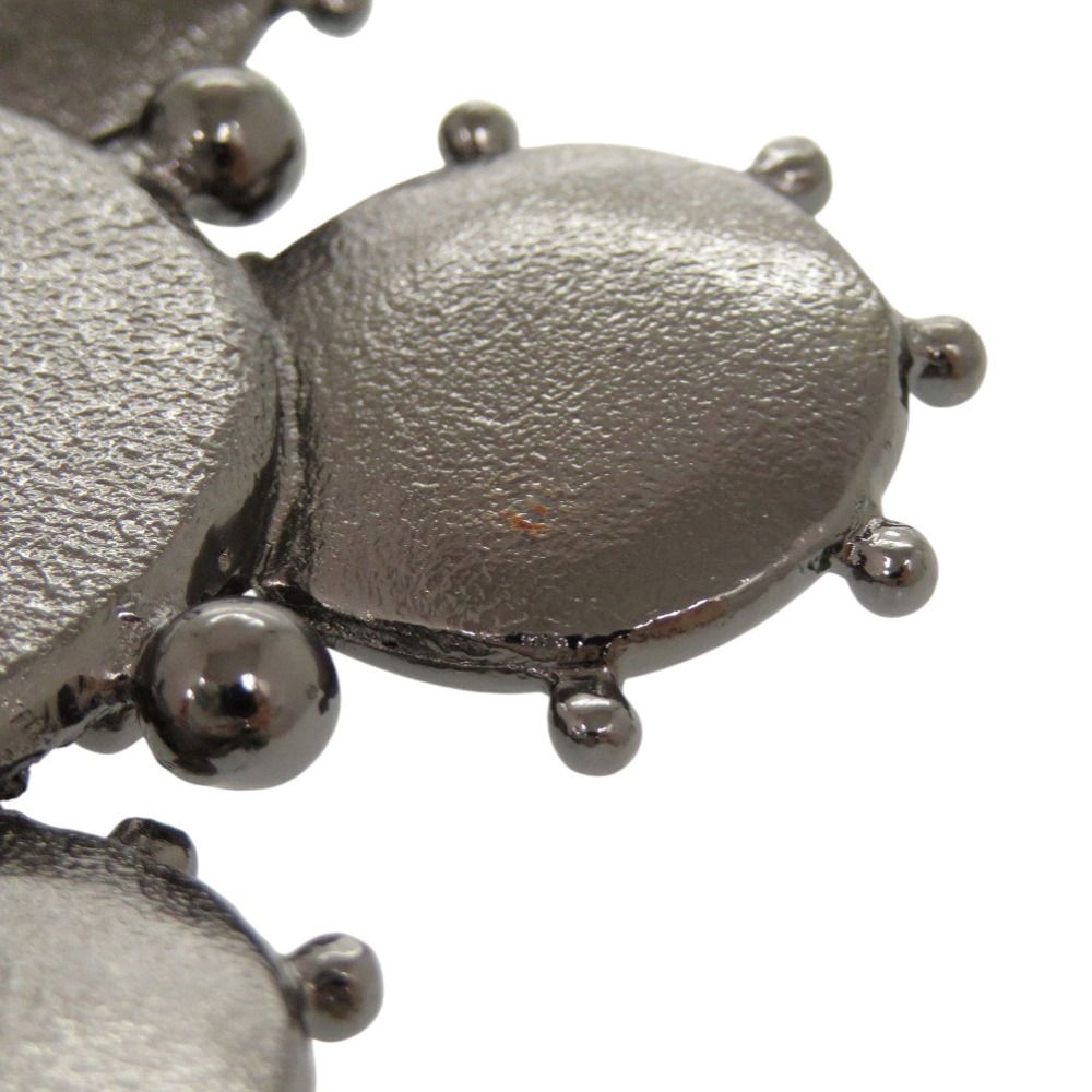Chanel CC Logo Metal Black Silver Brooch — view 5