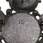 Chanel CC Logo Metal Black Silver Brooch — view 6