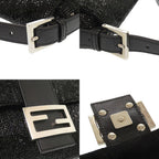 Fendi Mamma Bucket Beads Leather Black Handbag — view 8