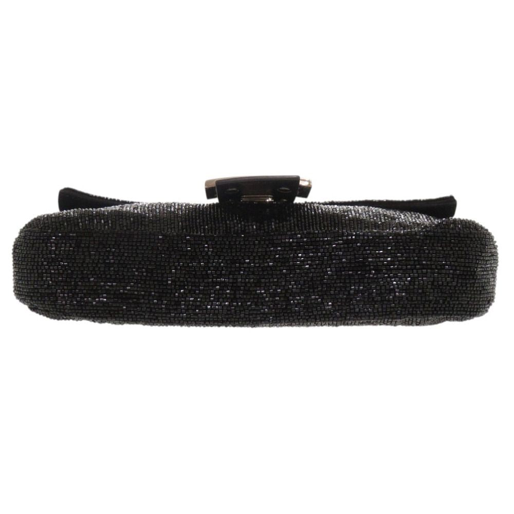 Fendi Mamma Bucket Beads Leather Black Handbag — view 5