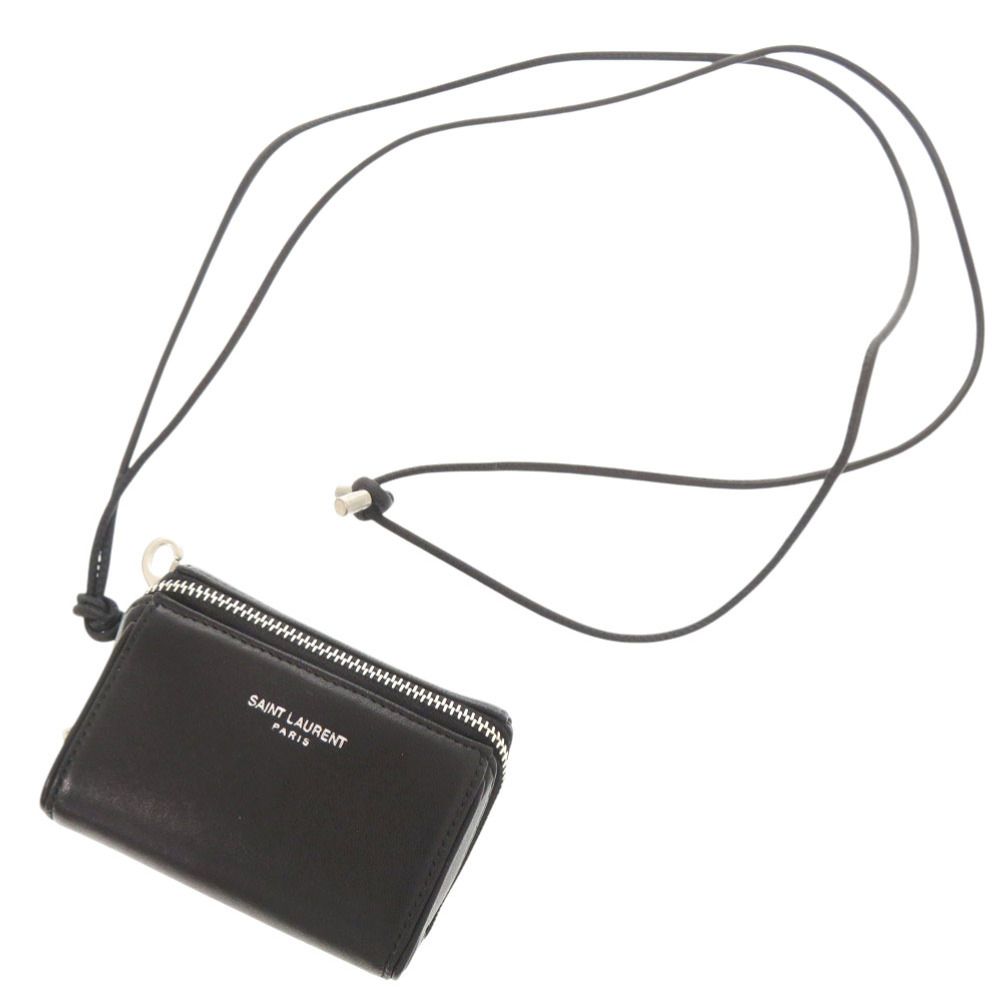 Saint Laurent Paris 2-Way Neck Strap Fragment Zip Box Silver Shoulder Bag — view 2