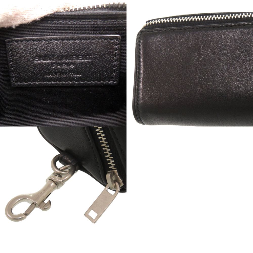 Saint Laurent Paris 2-Way Neck Strap Fragment Zip Box Silver Shoulder Bag — view 7