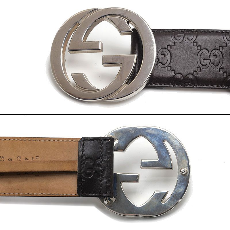 Gucci Interlocking Buckle Belt Black — view 4
