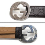 Gucci Interlocking Buckle Belt Black