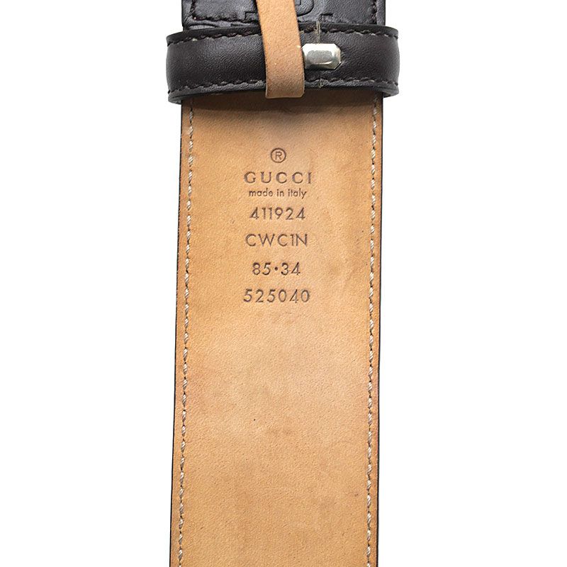Gucci Interlocking Buckle Belt Black — view 5