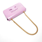 Celine Shoulder Bag Triomphe Chain Shiny Calfskin — view 8