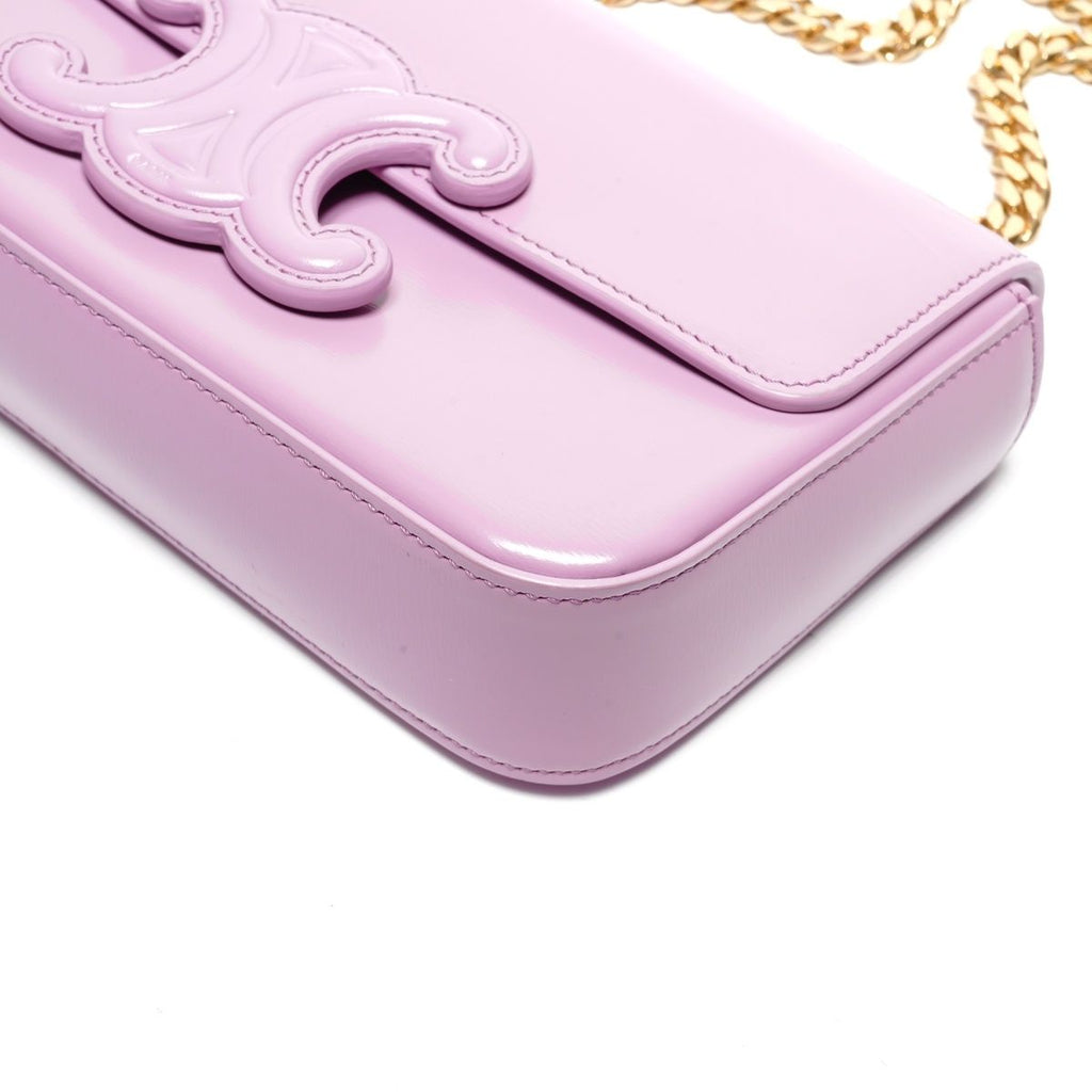 Celine Shoulder Bag Triomphe Chain Shiny Calfskin — view 6