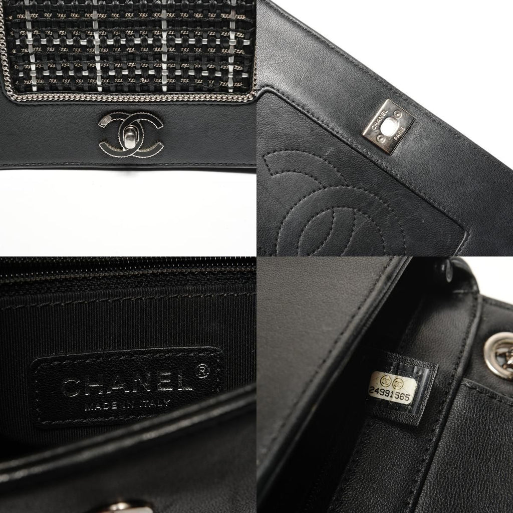 Chanel Shoulder Bag Lambskin Double Flap Check — view 9