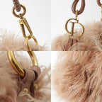 Dior Leather Galiano Era Hiver Libertine Hobo Shoulder Bag Pink Beige — view 9
