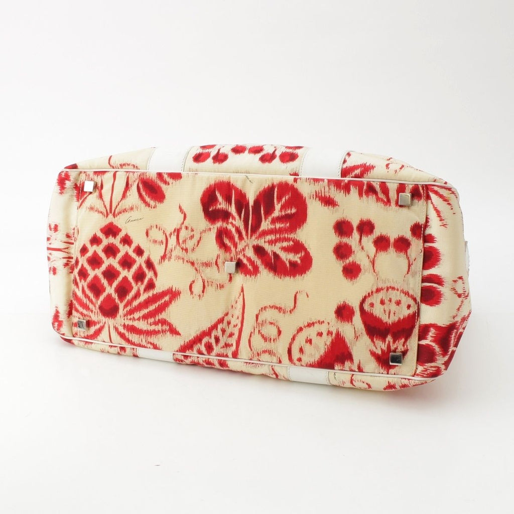 Gucci Era Flower Boston Bag Red — view 5
