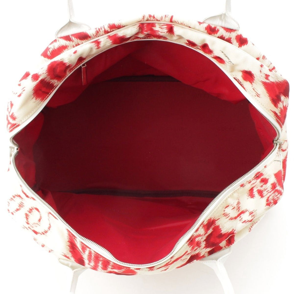 Gucci Era Flower Boston Bag Red — view 6