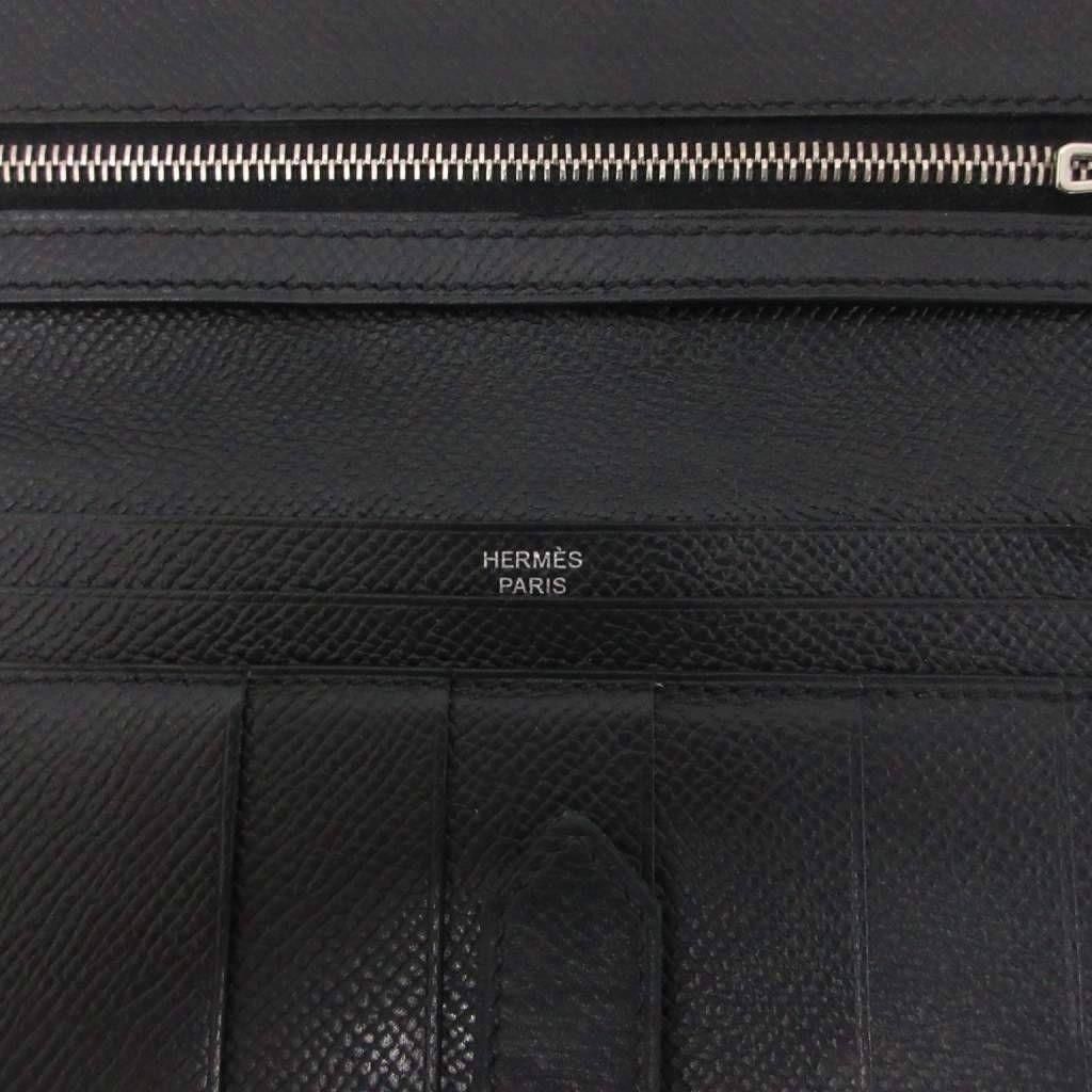 Hermes Bearn Souffle Logo Wallet Bifold with Coin — view 6