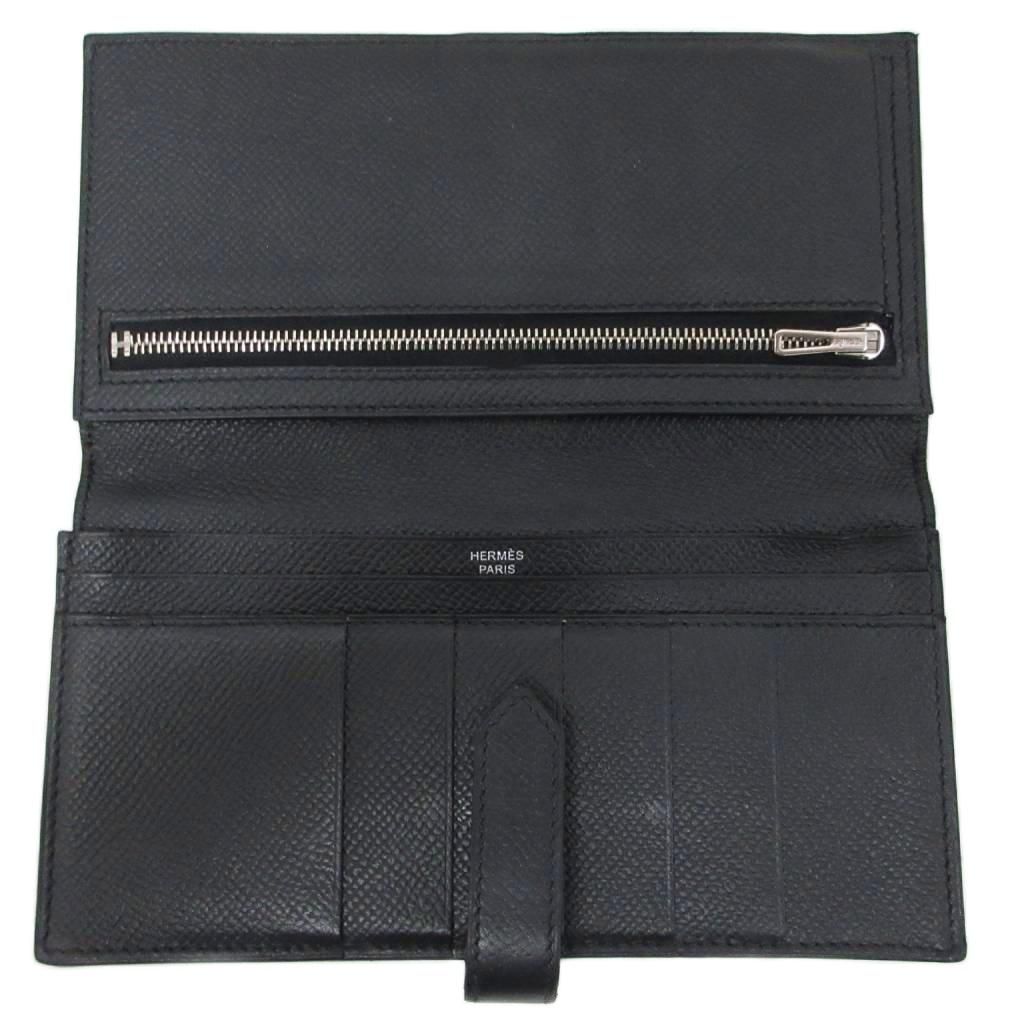 Hermes Bearn Souffle Logo Wallet Bifold with Coin — view 5