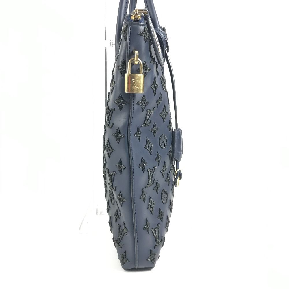 Louis Vuitton Handbag Lock It Vertical Blue Black — view 4