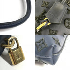 Louis Vuitton Handbag Lock It Vertical Blue Black — view 7