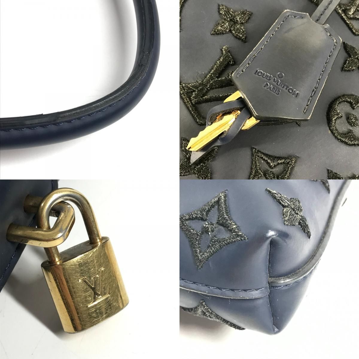 Louis Vuitton Handbag Lock It Vertical Blue Black — view 7