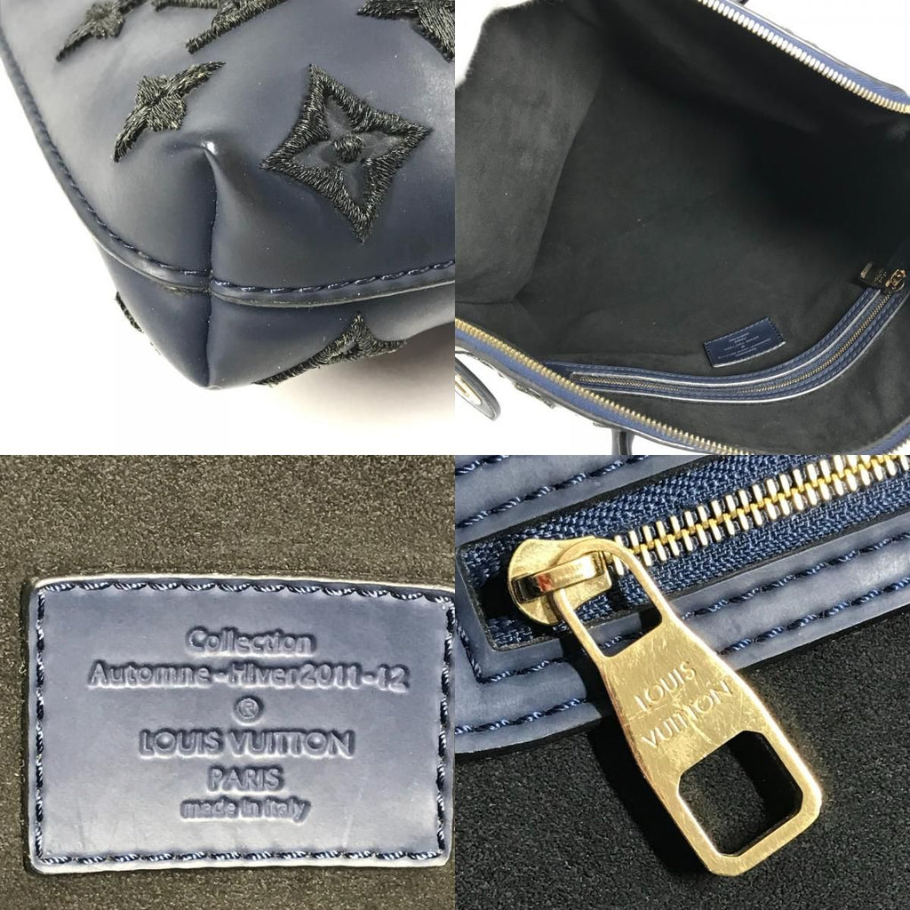 Louis Vuitton Handbag Lock It Vertical Blue Black — view 8