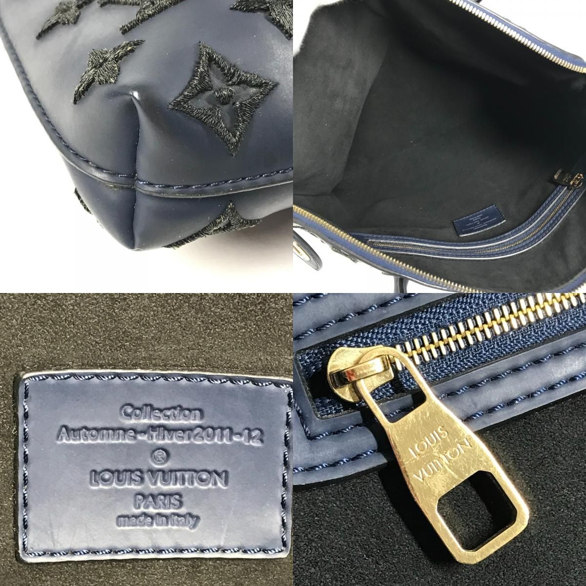 Louis Vuitton Handbag Lock It Vertical Blue Black — view 8