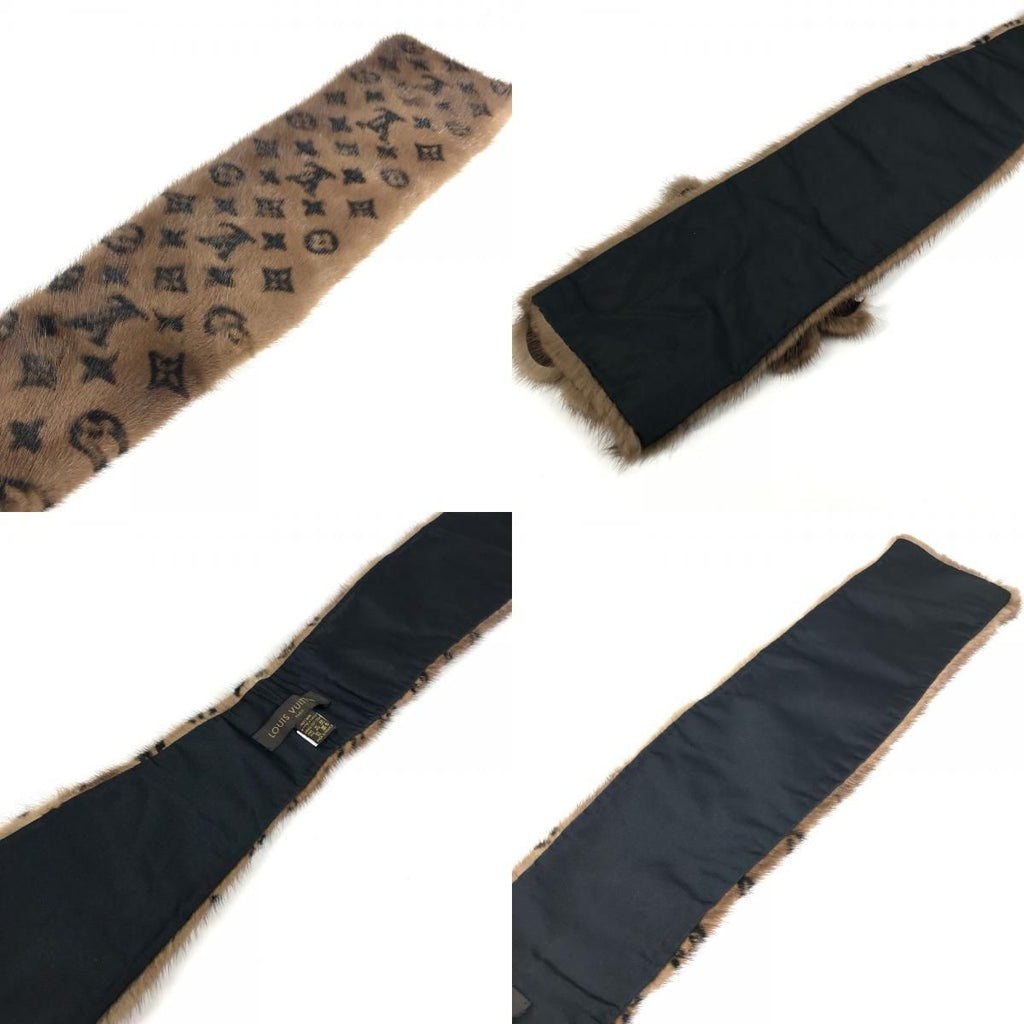 Louis Vuitton Scarf Logo Tippet Unknown Mink Brown — view 7