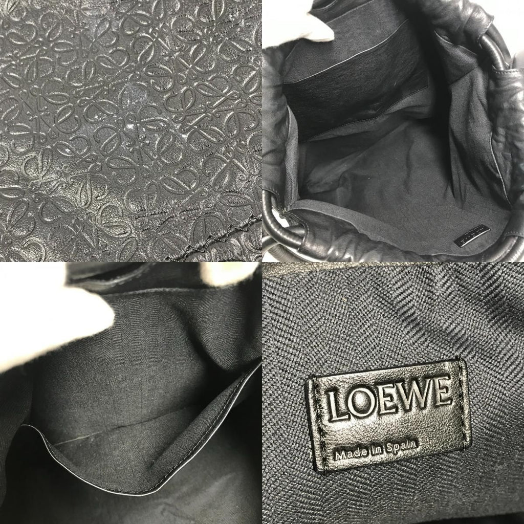 Loewe Backpack Anagram Yago All Over Pattern Leather Black — view 8