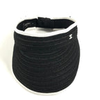 Chanel Sun Visor CC Logo Ribbon Black White — view 6