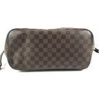 Louis Vuitton Tote Neverfull MM Damier Canvas Ebene Brown — view 5